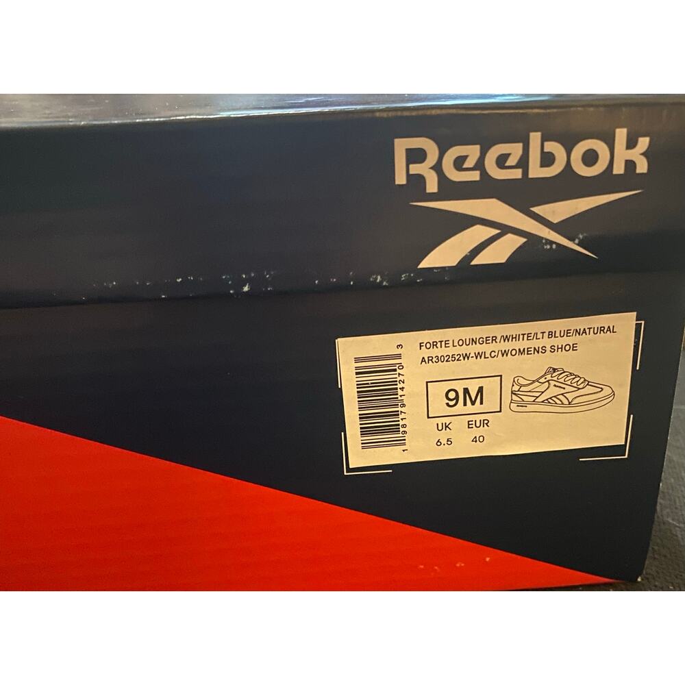NIB Reebok FORTE lounger white LT BLUE Womens Sport Sneakers Ortholite Shoes 9M - Picture 10 of 12